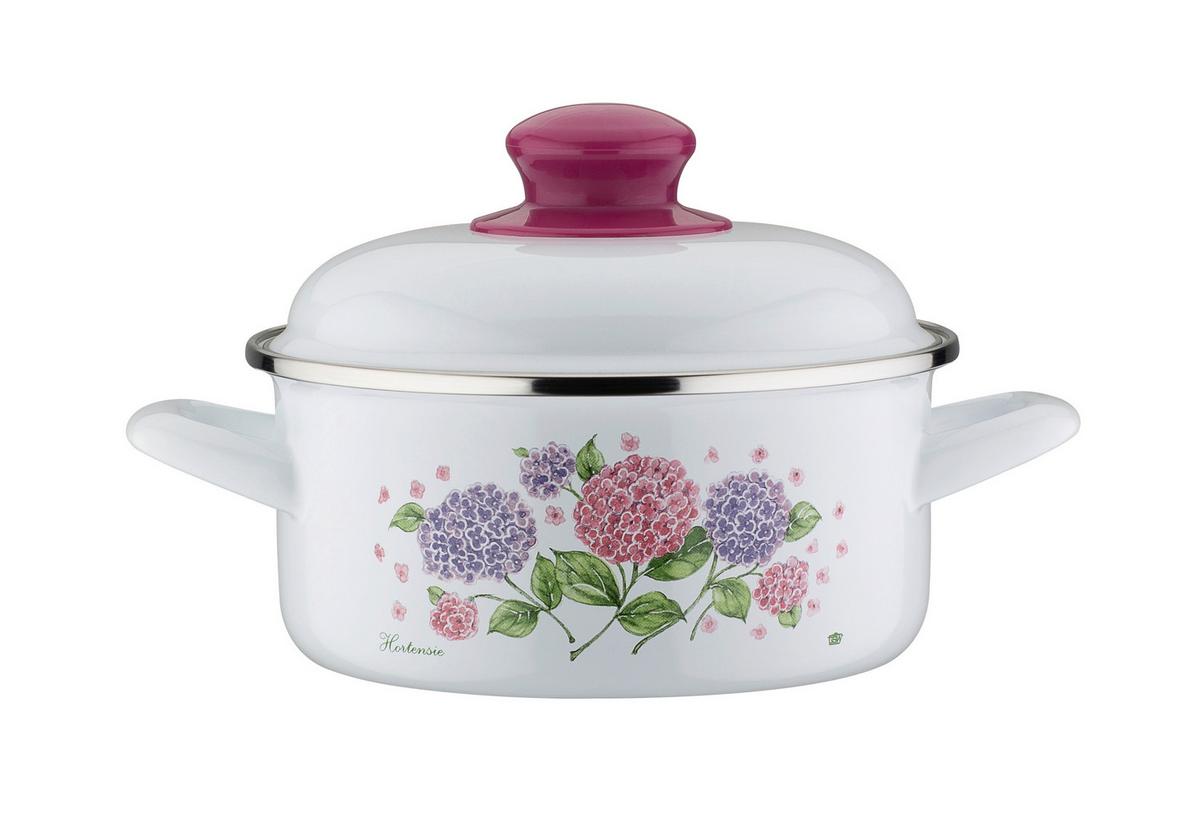 Set Posod Hortensie, 3-Delni - bela, Basics, kovina - GSW