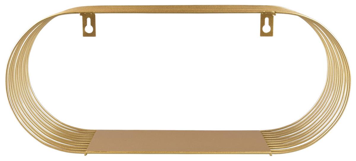 Wandregal Jessica in Goldfarben - Goldfarben, MODERN, Metall (43/18/10cm) - Mömax