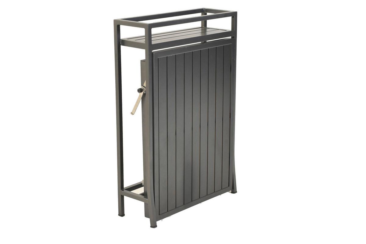 Balkontisch Graphit klappbar - Graphitfarben, KONVENTIONELL, Metall (91/60/88cm) - Gardenson