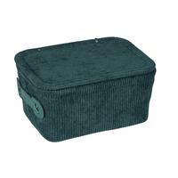 KOSZYCZEK DO PRZECHOWYWANIA ANELA - ciemnozielony, Basics, tkanina (19/10/14cm) - Wenko