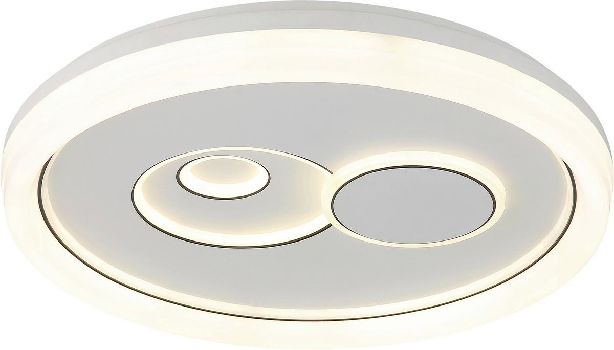 Led Svjetiljka Stropna Mario - bijela/crna, Moderno, metal/plastika (49/7cm) - Mömax