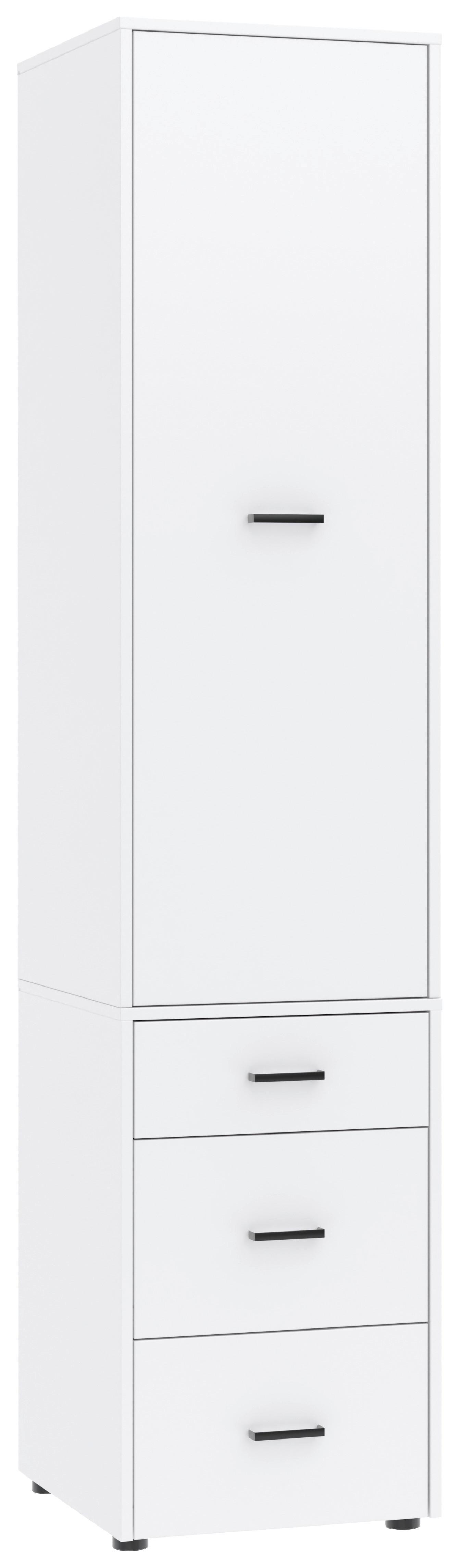 Kleiderschrank Kivo Weiß - Schwarz/Weiß, Basics, Holzwerkstoff/Kunststoff (45/199,6/52,1cm) - Based