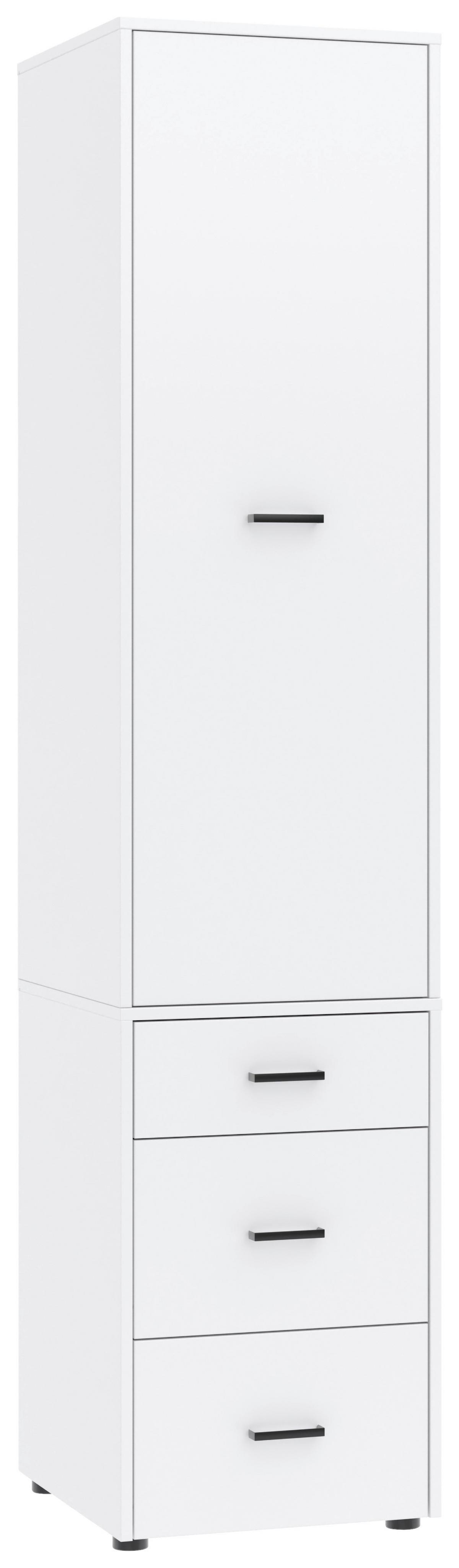Kleiderschrank Kivo Weiß - Schwarz/Weiß, Basics, Holzwerkstoff/Kunststoff (45/199,6/52,1cm) - Based