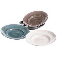 Pastatellerset Derby aus Porzellan, 4-teilig - Blau/Beige, Basics, Keramik (27,3 cmcm) - Mäser