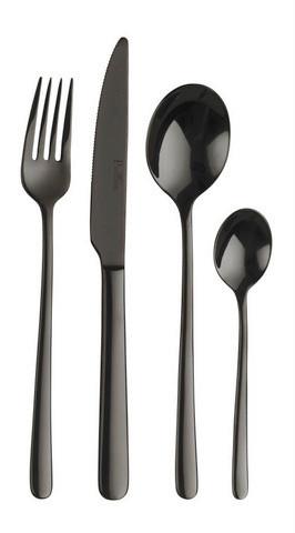 Jedilni Pribor Sky Treasure, 16-Delni - črna, Basics, kovina (25,5/7/5,3cm) - Pintinox