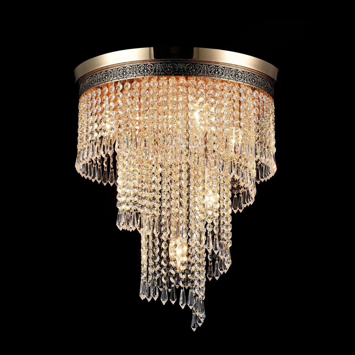 Kronleuchter Cascade Goldfarben max. 60 Watt - Goldfarben, Trend, Metall (42/47.5cm) - MAYTONI