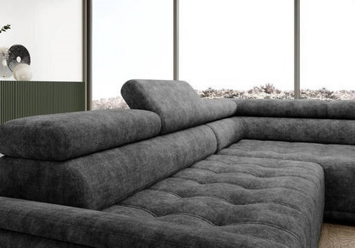 Kutna Garnitura Gremio - siva/crna, Moderno, drvni materijal/drvo (283/206cm) - Modern Living