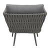 LOUNGEGARNITUR MILA - Dunkelgrau, MODERN, Textil/Metall (236/69/70cm) - Bessagi Garden