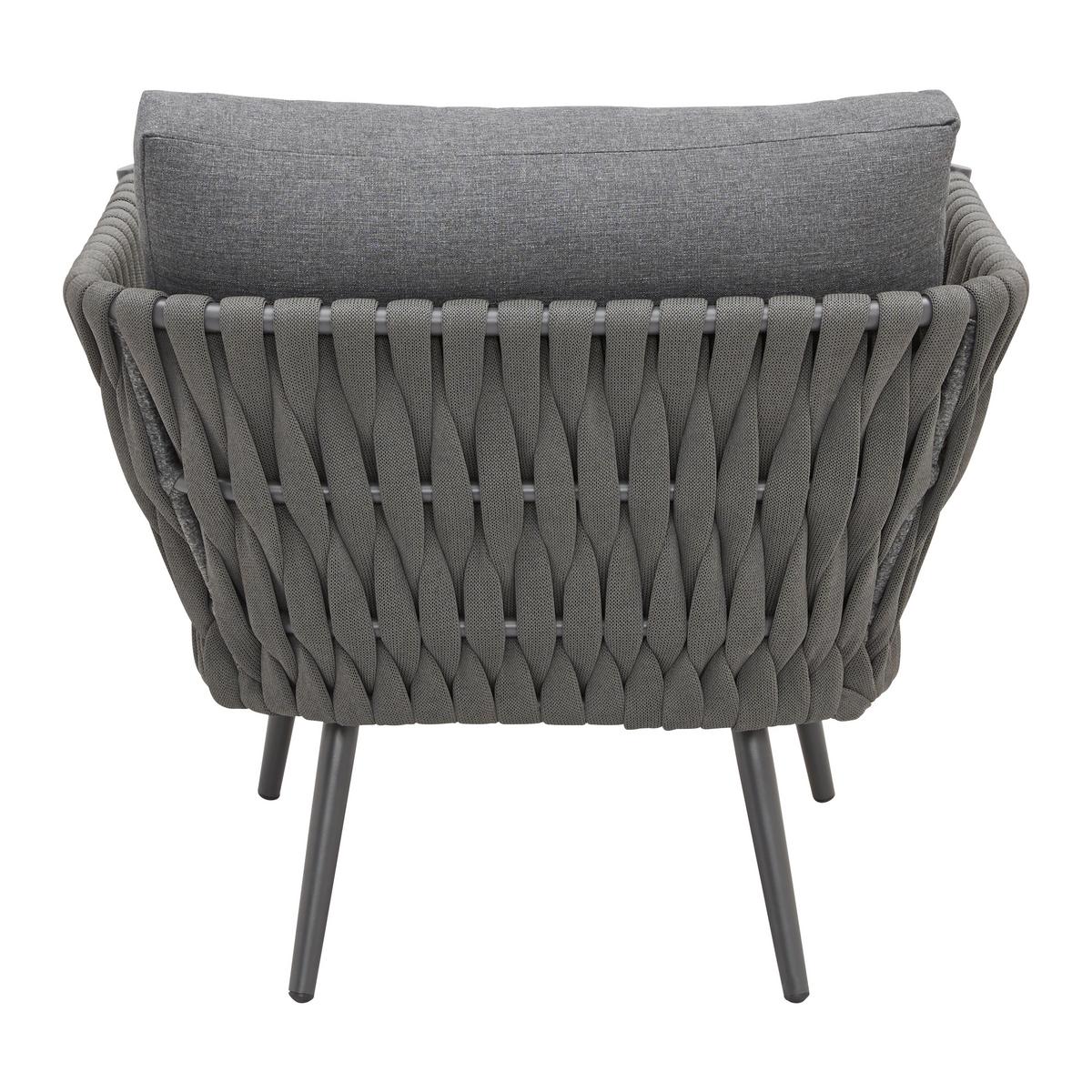 Garnitură grădină Mila - gri închis, Modern, metal/textil (236/69/70cm) - Bessagi Garden