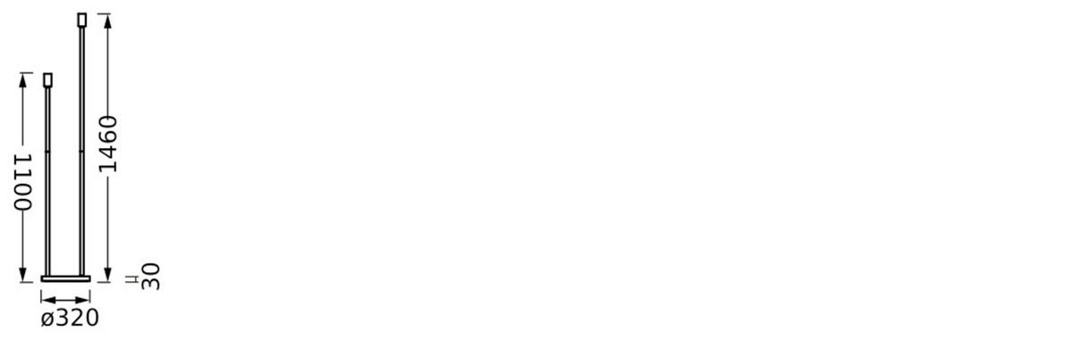 LAMPA STOJĄCA DECOR STICK FLOOR 2XE27 DG - ciemnoszary, Basics, metal (32/146cm) - Osram