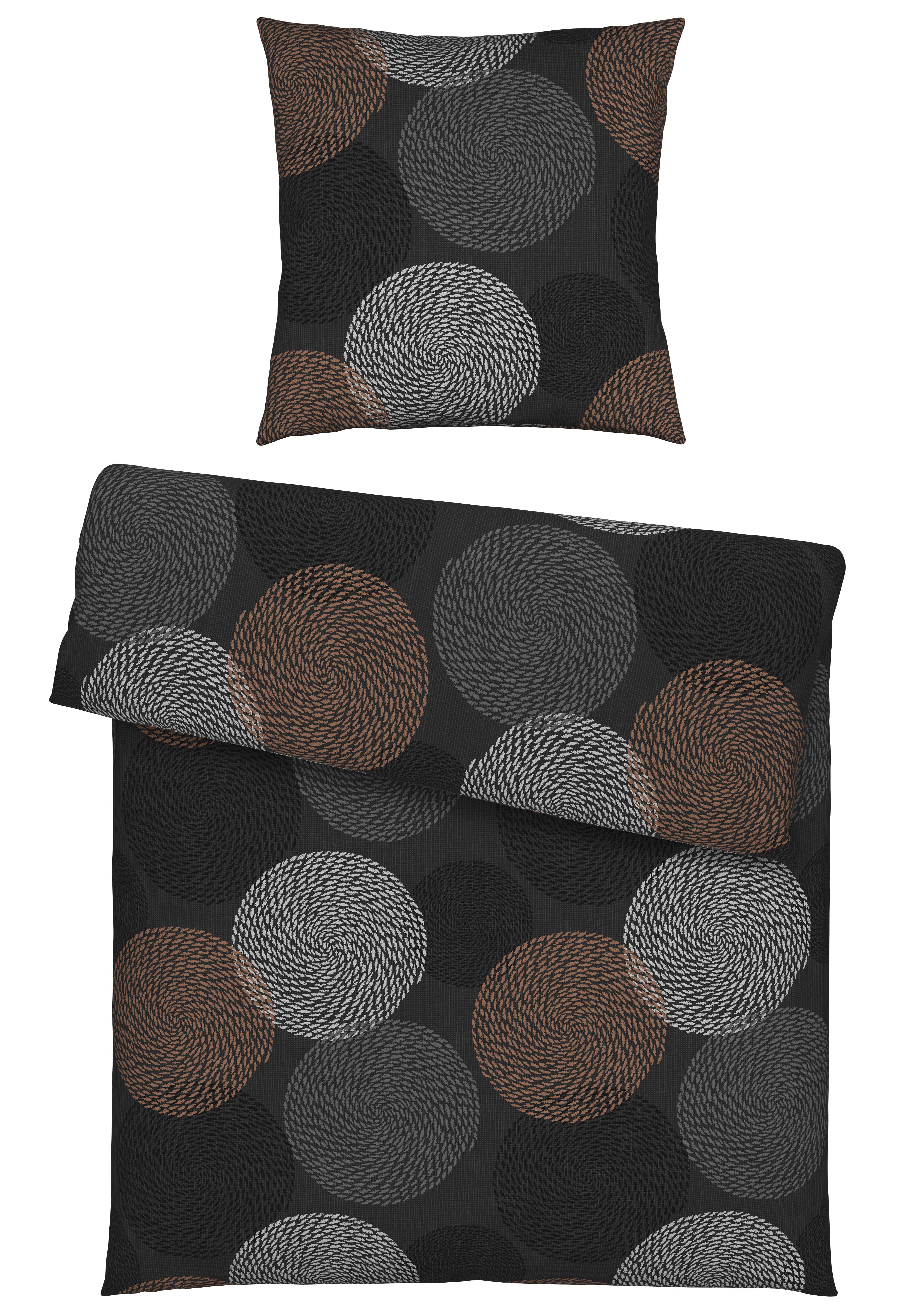 POŚCIEL CERCHI - antracytowy, tkanina (135/200cm) - Novel