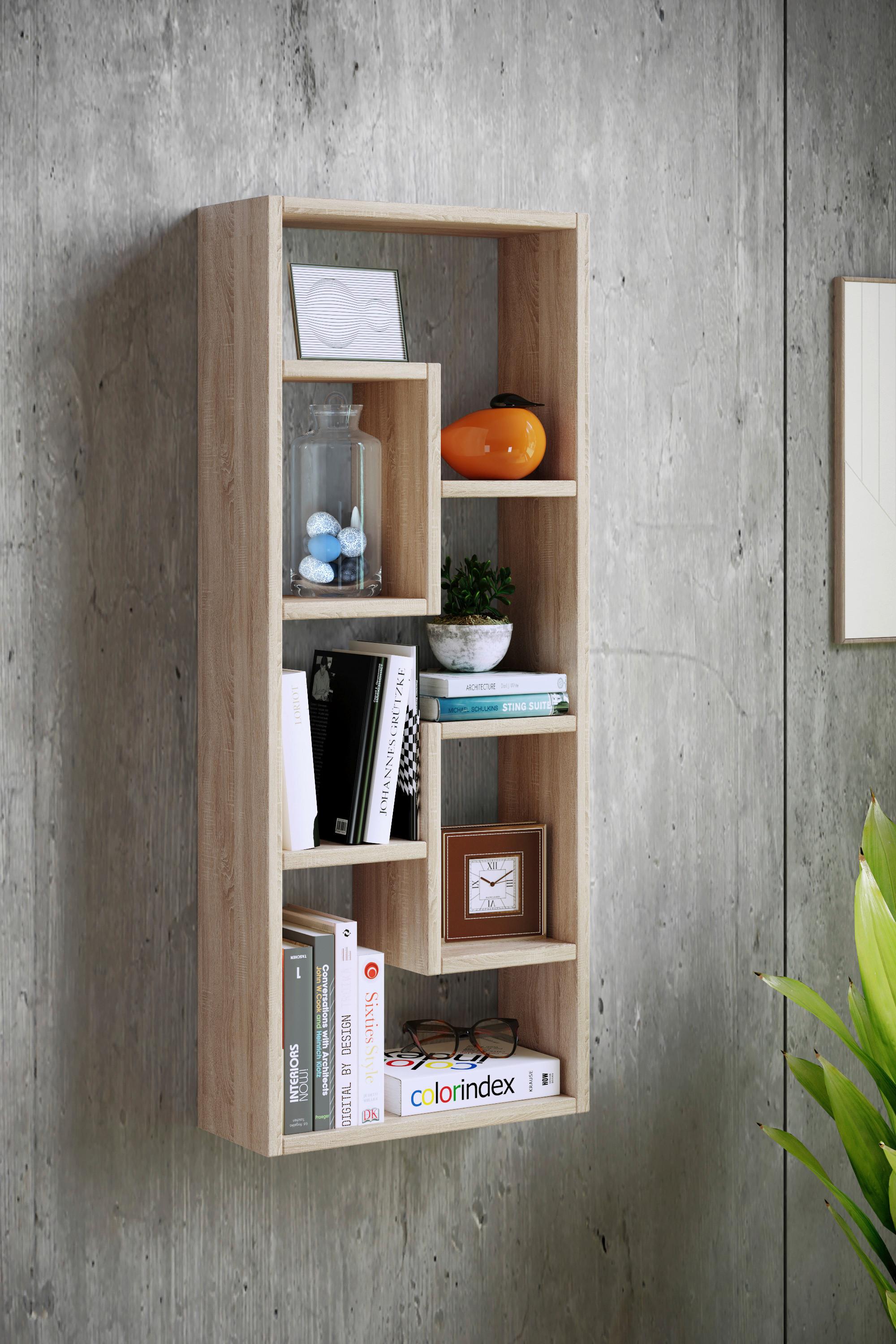 WANDREGAL VILOTA - Honigeiche, Design, Holzwerkstoff (36/92/15cm) - MID.YOU