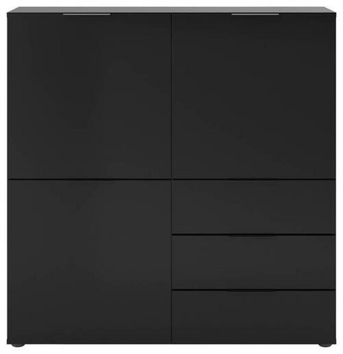 Highboard in Schwarz - Schwarz, MODERN, Kunststoff (100/101/32cm) - Mömax