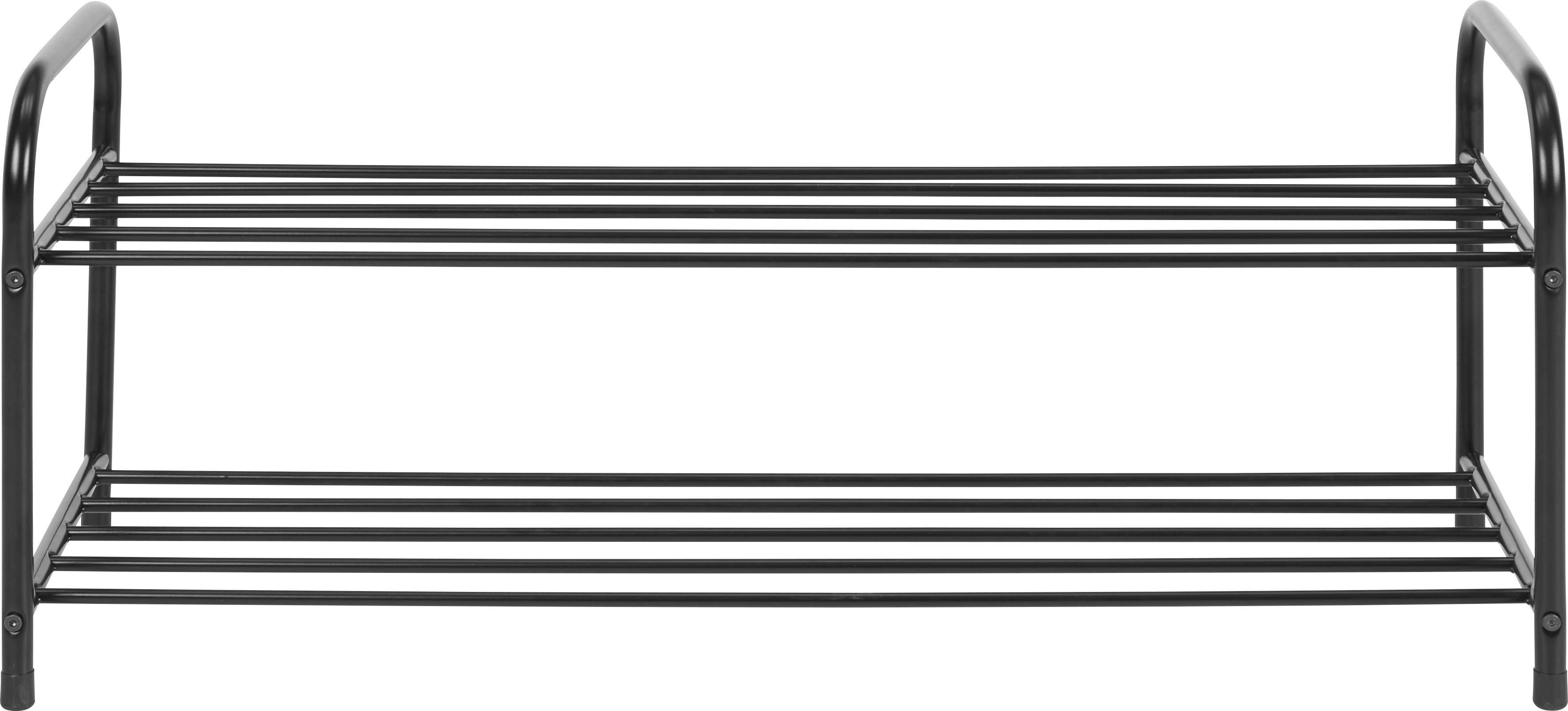 Schuhregal in Schwarz - Schwarz, Metall (93/38/35cm) - Based