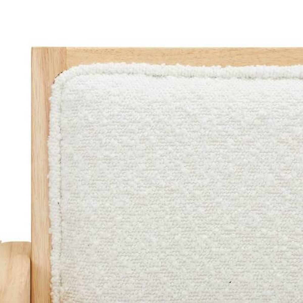 KRZESŁO Z PODŁOKIETNIKAMI NAPOLI - kolor naturalny/biały, Modern, drewno/tkanina (51/79/54cm) - Livetastic