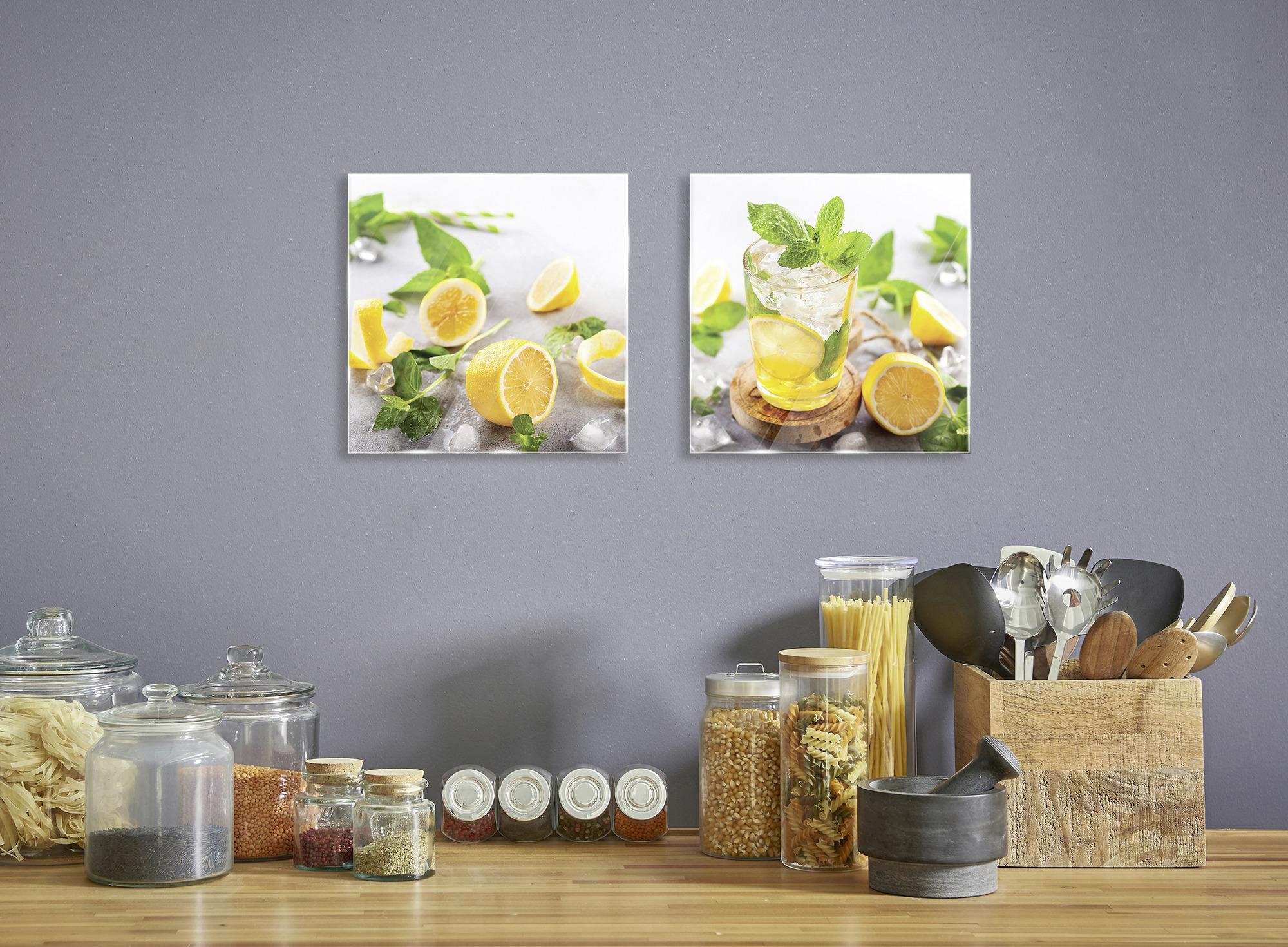 OBRAZ NA SZKLE GB-KUS1061 - różnokolorowy, Konventionell, szkło (20/20cm) - Euroart