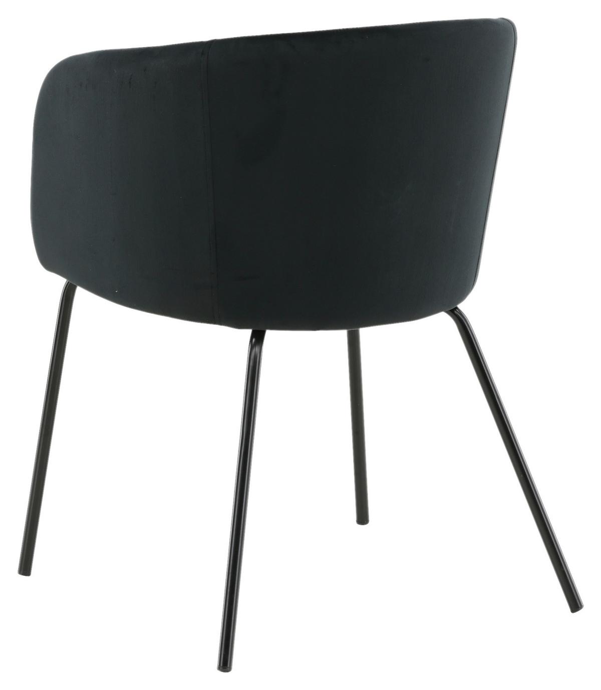 Stuhl Berit ca. 55x78x55 cm Schwarz - Schwarz, KONVENTIONELL, Holz/Kunststoff (55/78/55cm) - Livetastic