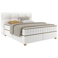 Boxspringbett Bianco Beige ca. 160x200cm - Beige, KONVENTIONELL, Holz/Holzwerkstoff (160/200cm) - Premium Living