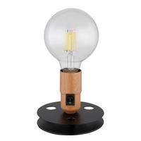 Tischleuchte Johanna Schwarz max. 40 Watt - Schwarz, KONVENTIONELL, Metall (12/9cm) - Globo