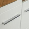 Wohnwand Weiß/Eichefarben - Chromfarben/Eichefarben, MODERN, Holzwerkstoff/Metall (325/205/47cm) - Mömax modern living