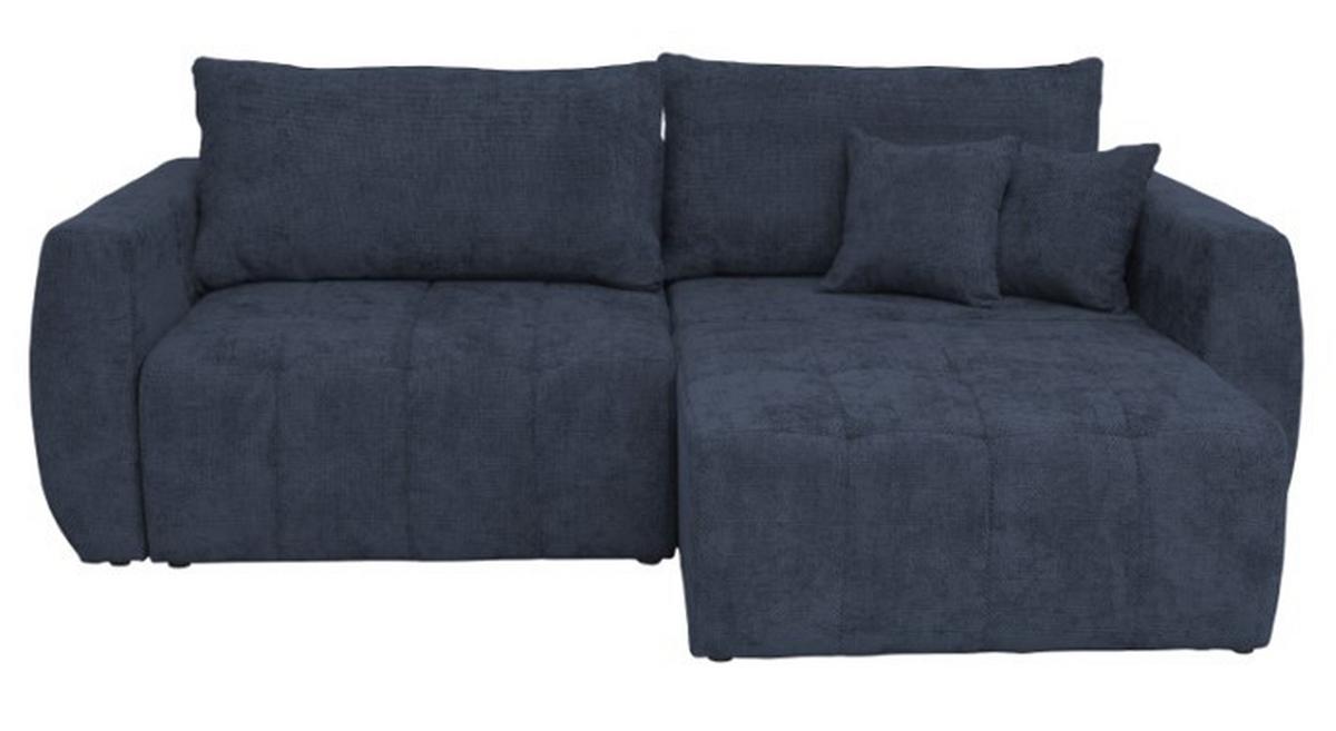 Canapea extensibila BALI - albastru închis/gri, Modern, lemn/textil (245/74-90/104cm) - Luca Bessoni