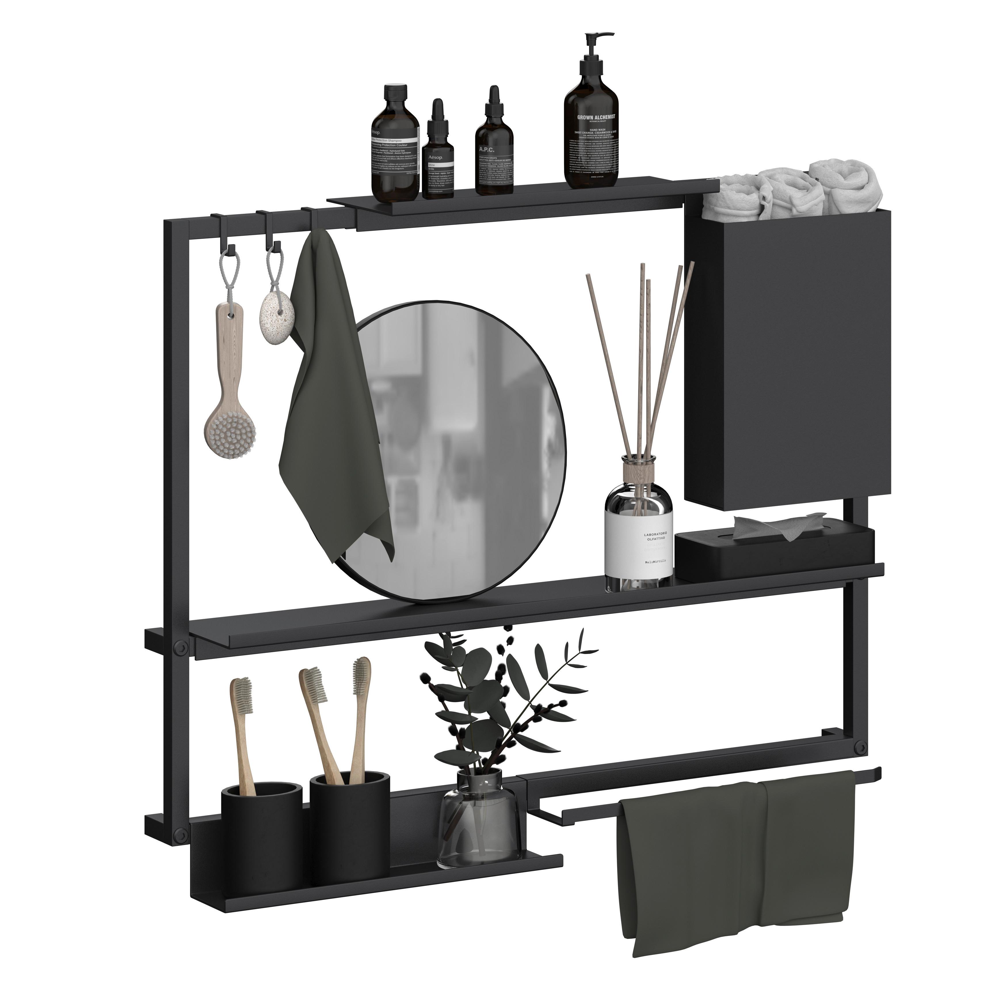 Rahmen Systemstyle Schwarz - Schwarz, MODERN, Metall (60/45/4,5cm) - System Style