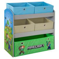 Kinderregal Minecraft ca. 60x63,5x30 cm Grün/Blau - Blau/Multicolor, MODERN, Holzwerkstoff/Textil (60/63,5/30cm) - Minecraft