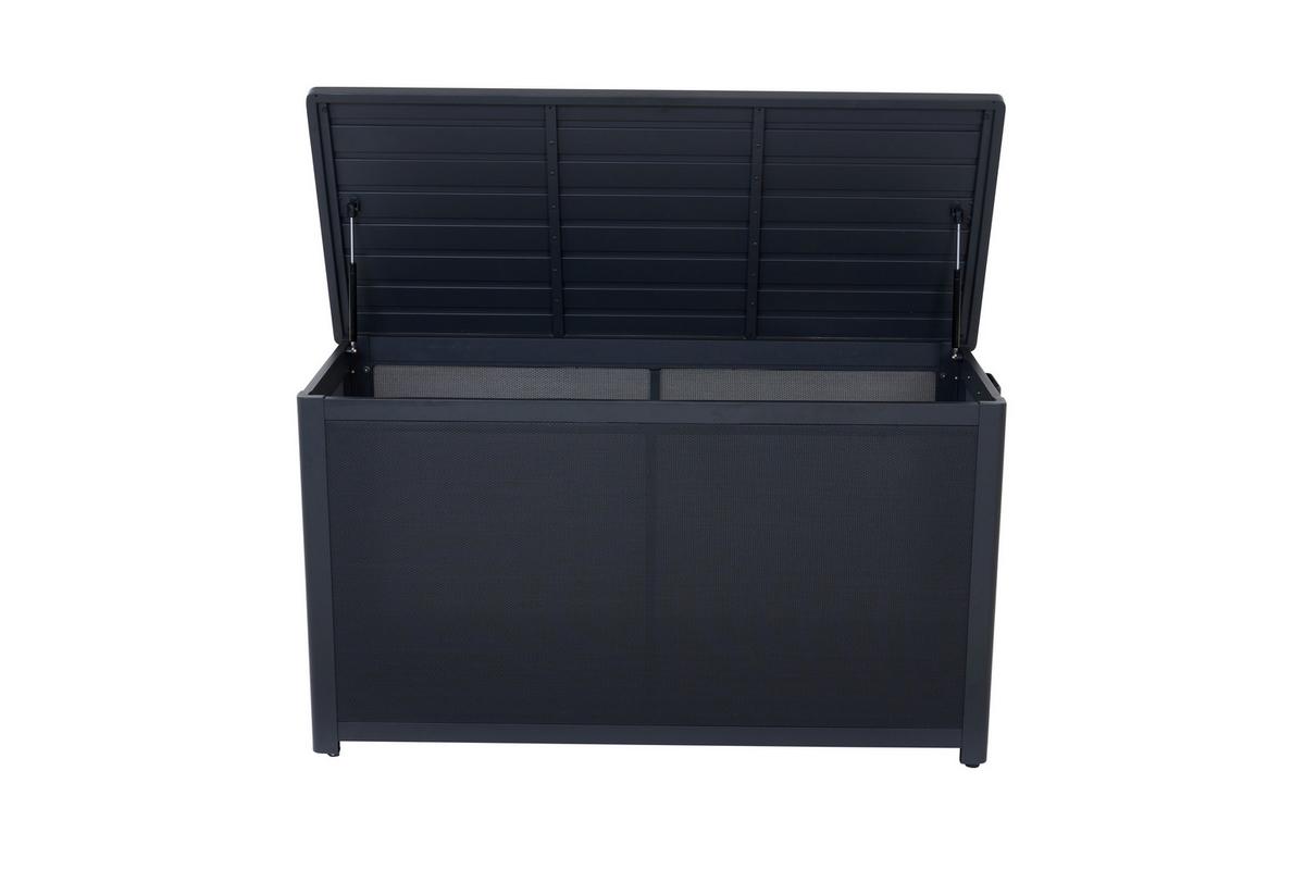 Kissenbox Sabano Grau - Grau, Basics, Kunststoff/Metall (58,7/75/135,5cm) - Siena Garden