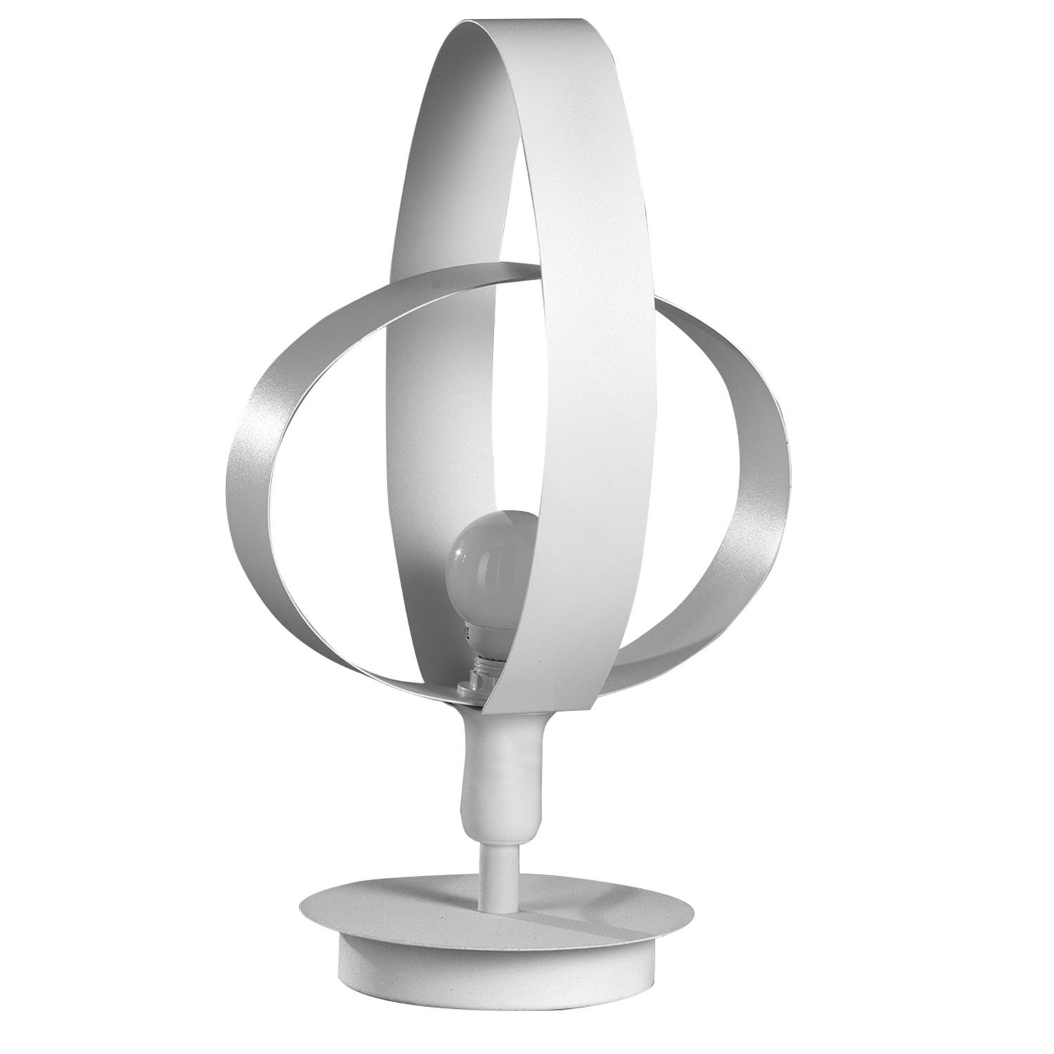 Tischleuchte Serena Weiß max. 6 Watt - Weiß, Design, Metall (25/38cm)