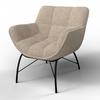 FÅTÖLJ ROBIN - beige/svart, Modern, metall/textil (72/78/81cm) - Bessagi Home