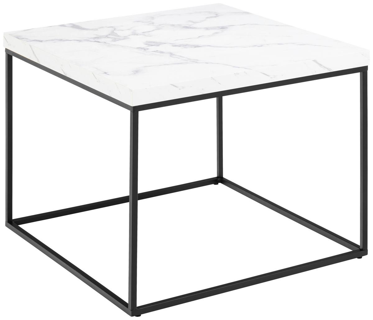 STOLIK KAWOWY BAROSSA - biały/czarny, Design, materiał drewnopochodny/metal (60/60cm) - Livetastic