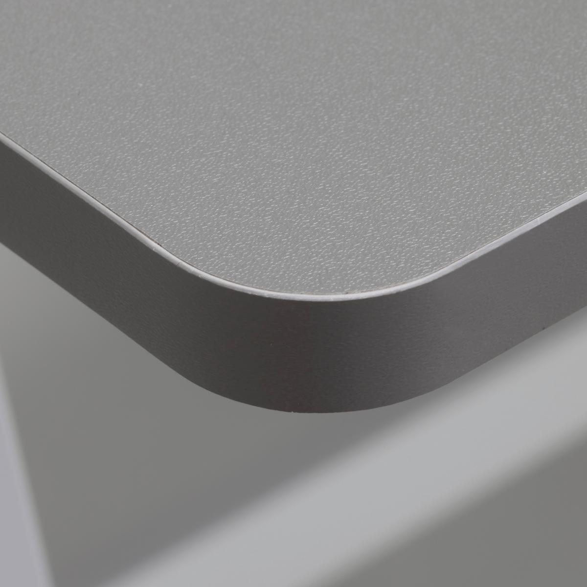 Schreibtisch Emmelie Grau/Weiss - Weiss/Grau, Modern, Holzwerkstoff/Metall (80/54-85/60cm) - Mömax