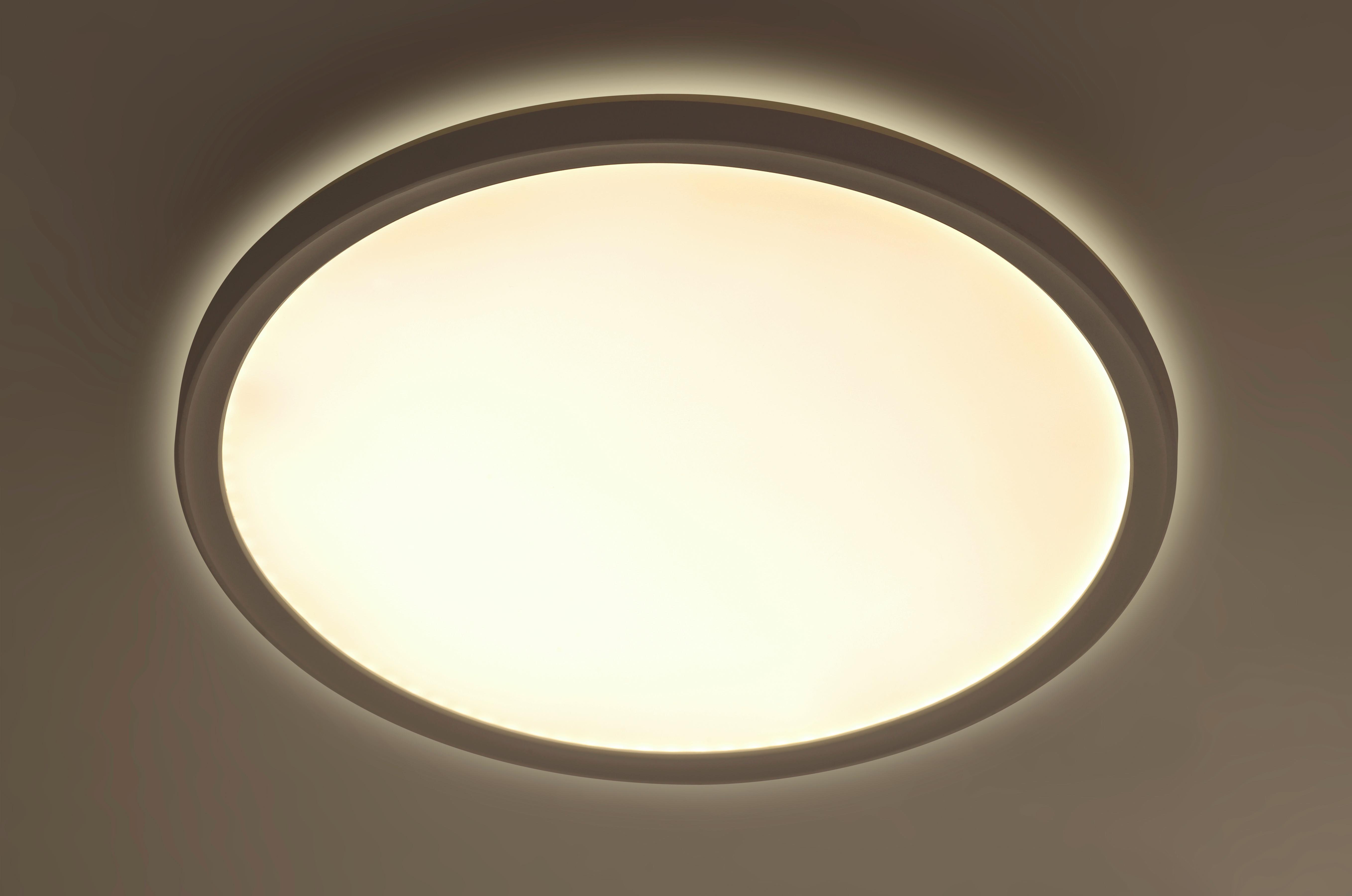 LED-Deckenleuchte Tir Schwarz/Weiß max. 16 Watt - Schwarz, MODERN, Kunststoff (24/2,8cm) - Mömax