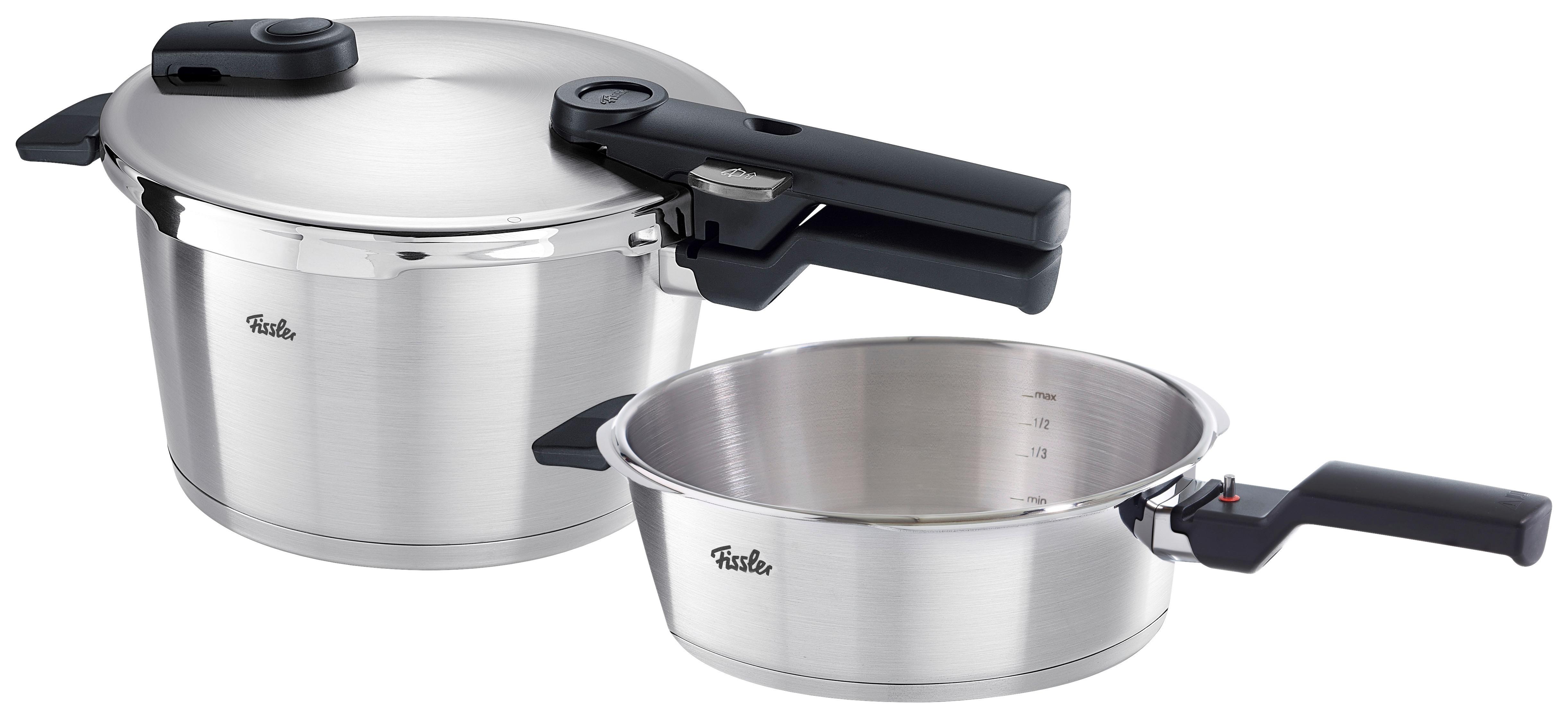 ZESTAW SZYBKOWARÓW 602-410-11-000/0 - kolor srebrny, Basics, metal (22cm) - Fissler