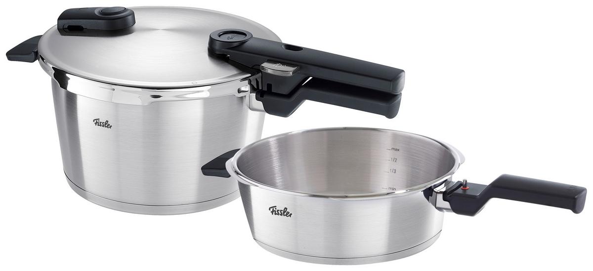 ZESTAW SZYBKOWARÓW 602-410-11-000/0 - kolor srebrny, Basics, metal (22cm) - Fissler