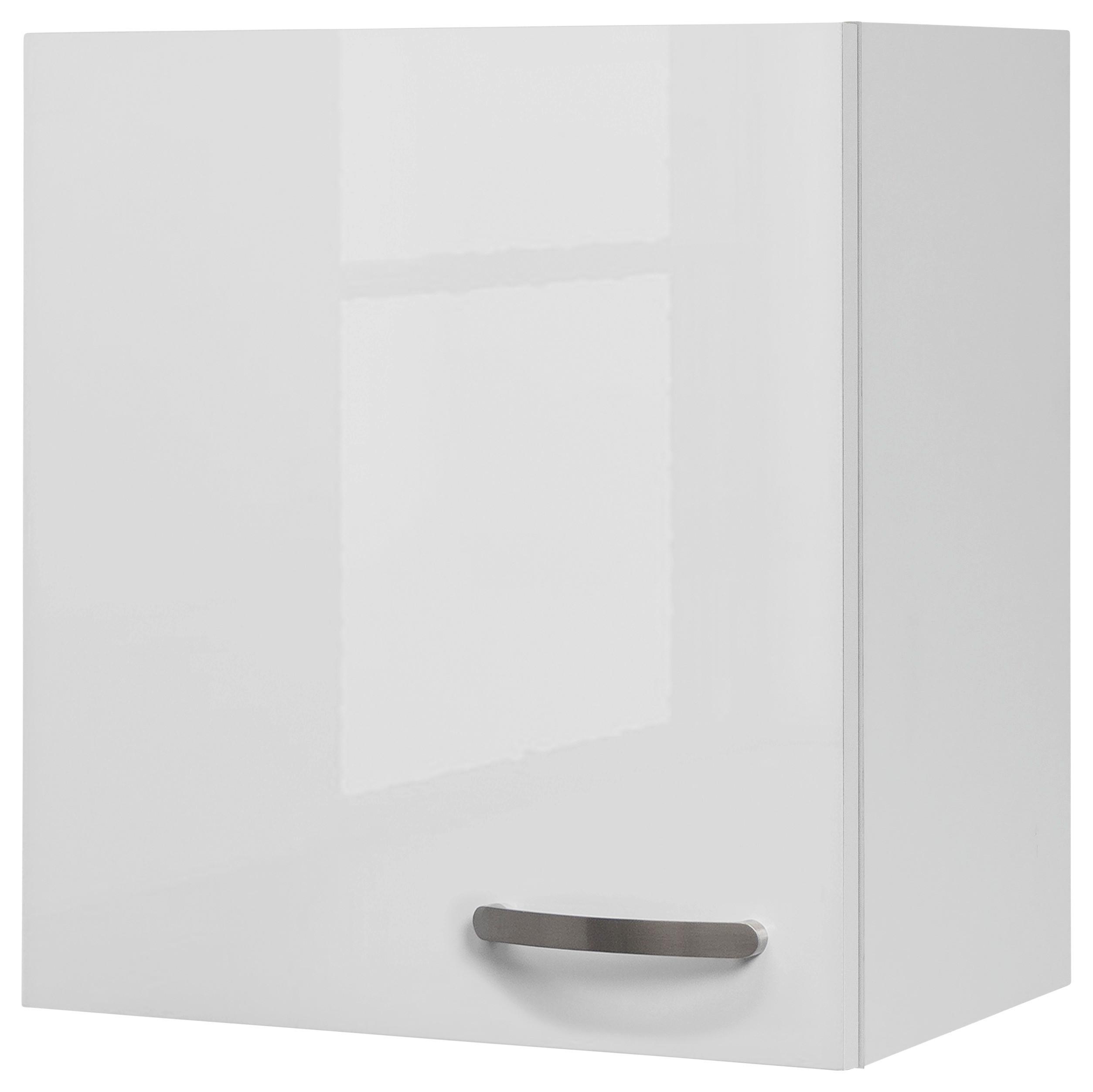 Kuhinjska Zgornja Omarica Alba, Bela, Š. 50 Cm - barve nerjavečega jekla/bela, Moderno, kovina/leseni material (50/54,8/32cm) - FlexWell