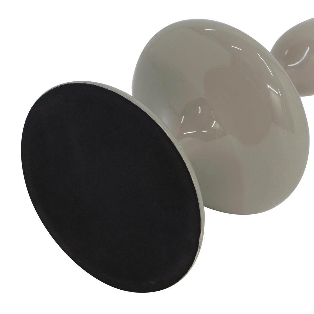 Stabkerzenhalter Laureen Grau - Grau, Basics, Metall (11/19,5/11cm)