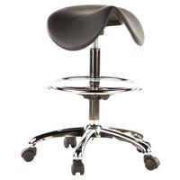 Bürohocker Top Work 13 Schwarz/Chromfarben - Chromfarben/Schwarz, MODERN, Kunststoff/Metall (62/60/62cm) - MID.YOU