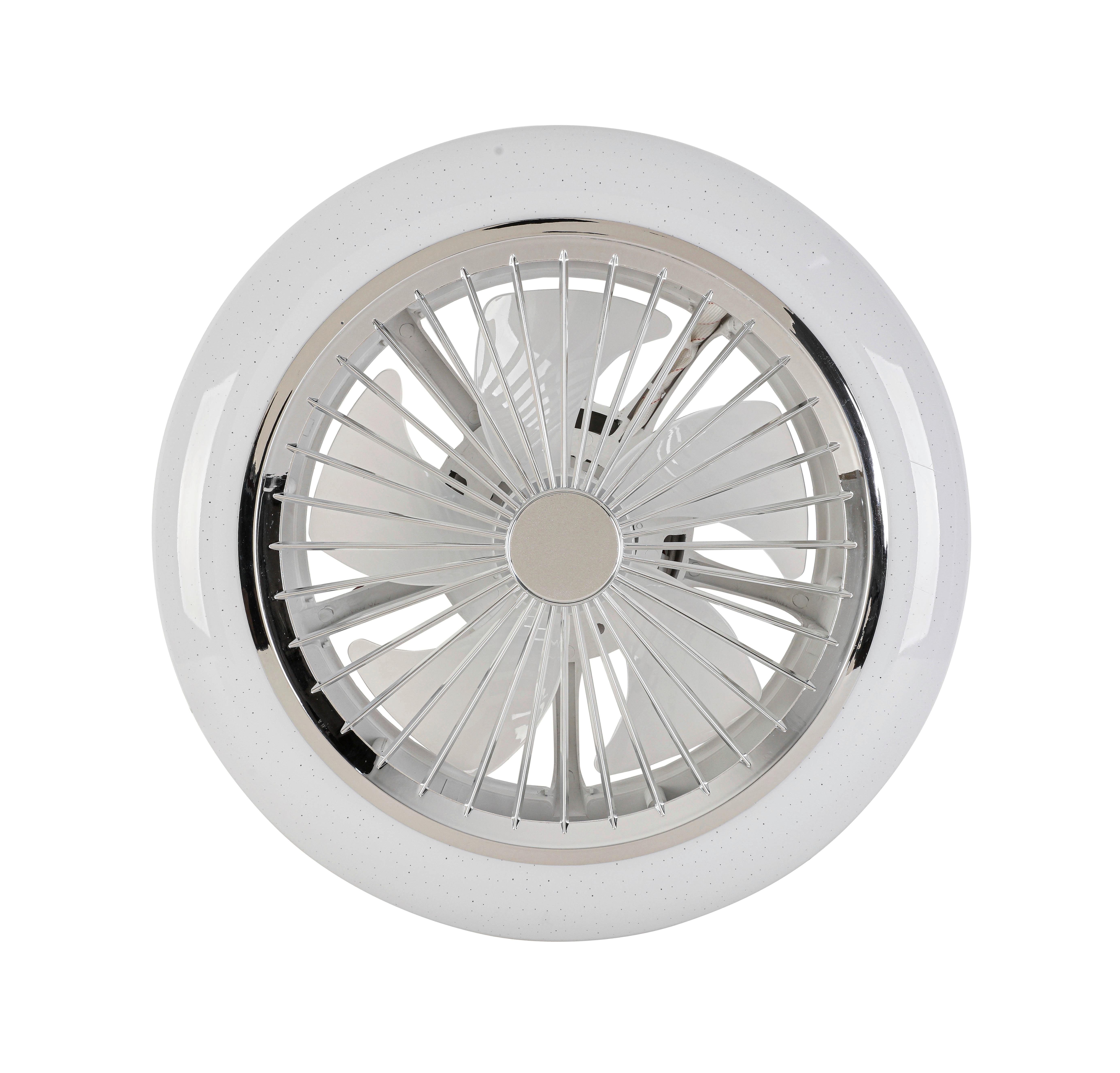 TAKFLÄKT TUIO - vit/kromfärg, Modern, plast (45/45/16cm) - Mömax