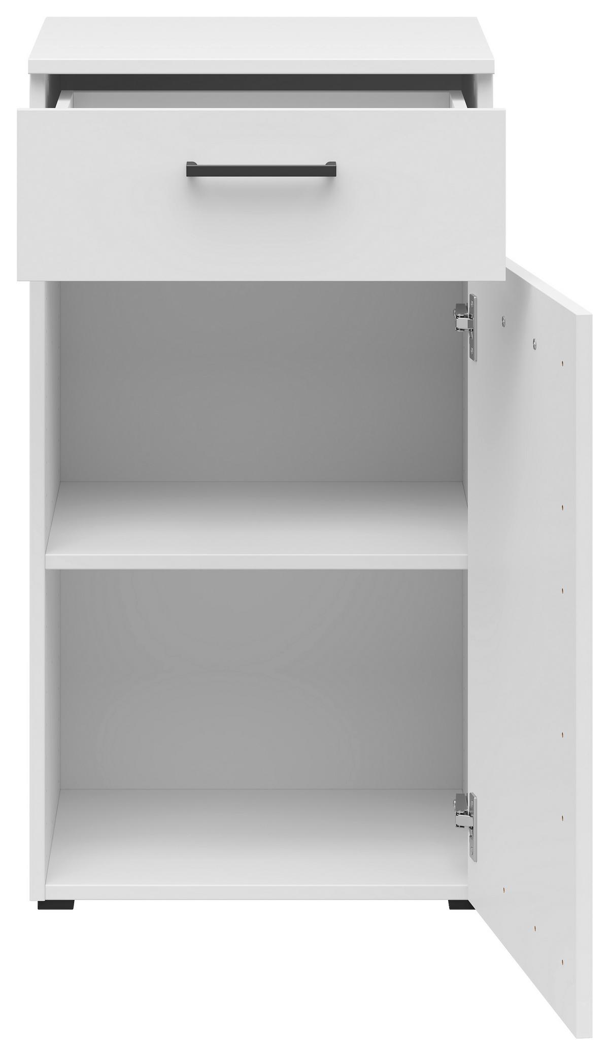 Kommode Multistauraum Weiss - Weiss/Anthrazit, Modern, Holzwerkstoff/Kunststoff (45/83/40cm) - Premium Living