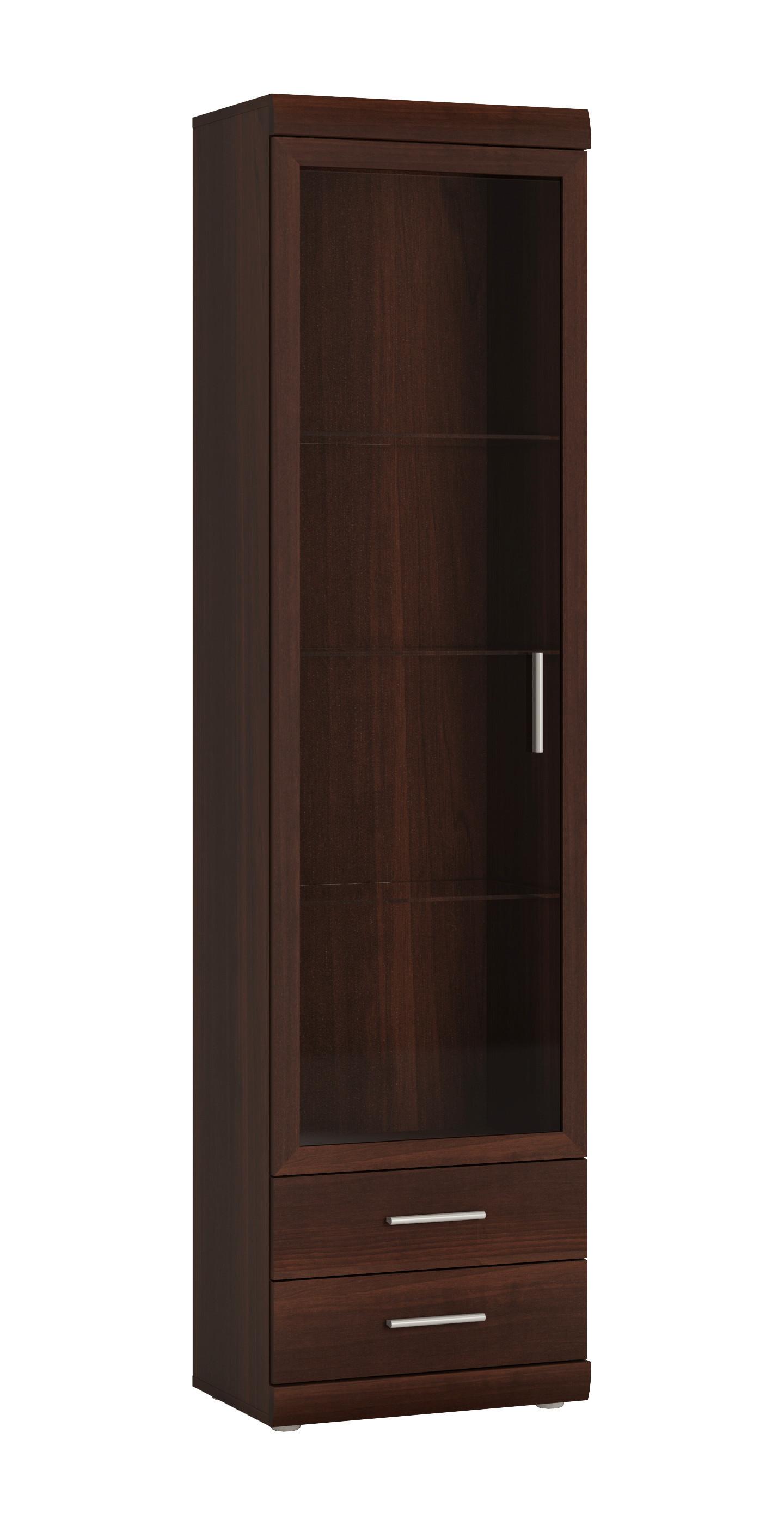 Vitrina Imperial - D, Barva Oreha - barve kroma/barva oreha, Konvencionalno, umetna masa/leseni material (50/195/38cm)