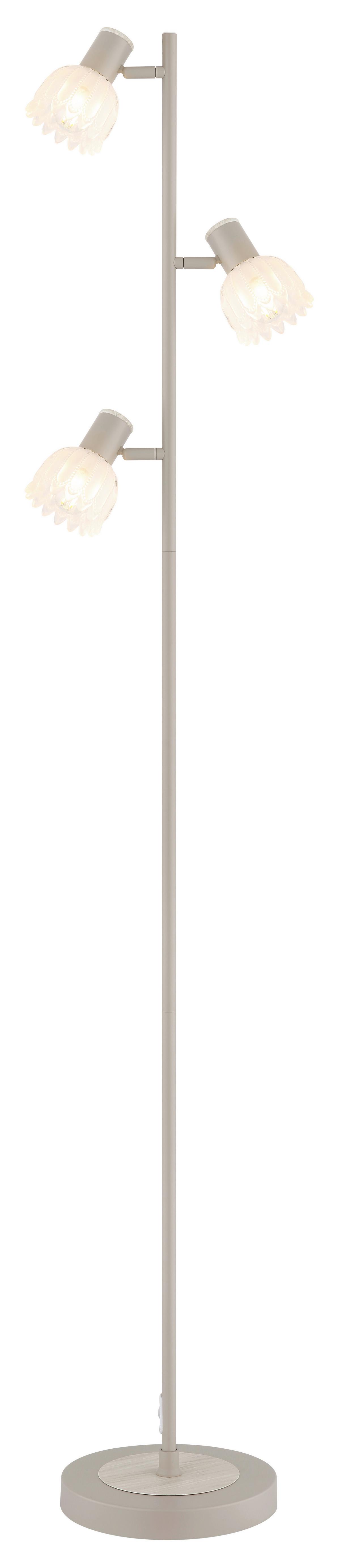 Podna Svjetiljka Planta - boje pijeska/crna, Konvencionalno, staklo/metal (28/23/154cm) - Globo