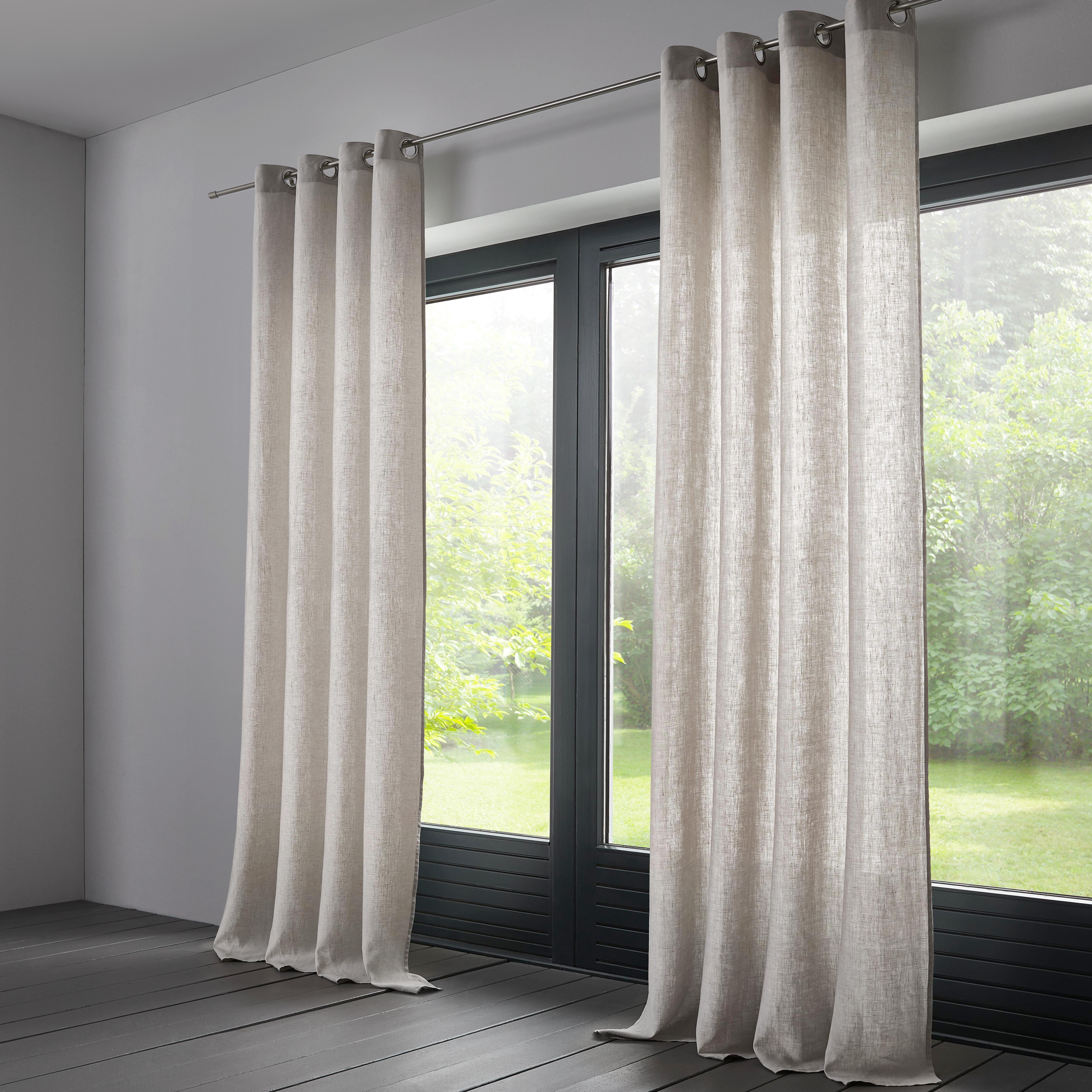 Vorhang in Hellgrau ca. 140x245cm 'Jana' - Hellgrau, KONVENTIONELL, Textil (140/245cm) - Bessagi Home