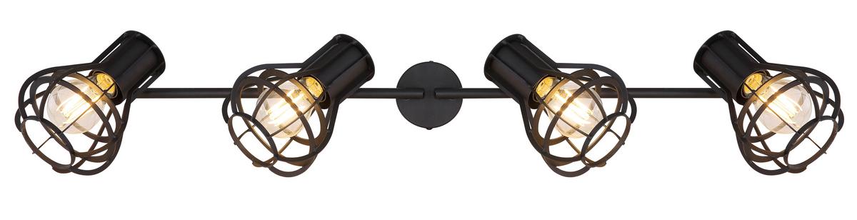 LAMPA REFLEKTOROWA CLASTRA - czarny, Modern, metal (70/13/22,5cm)