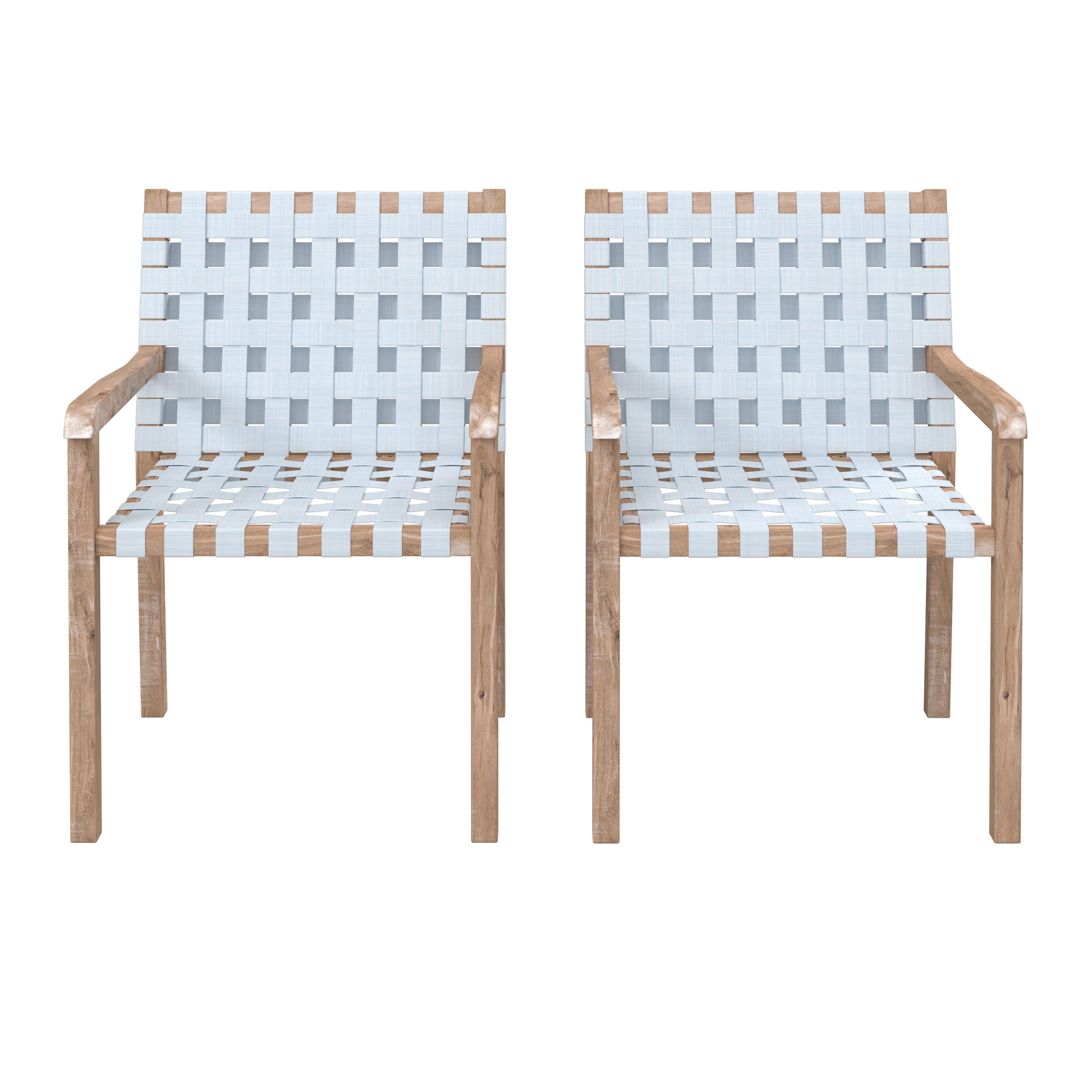 Gartensessel-Set 2-er Set Lauria Creme Holz/Textil - Creme/Akaziefarben, MODERN, Holz/Textil (58,5/84/60cm) - Bessagi Garden