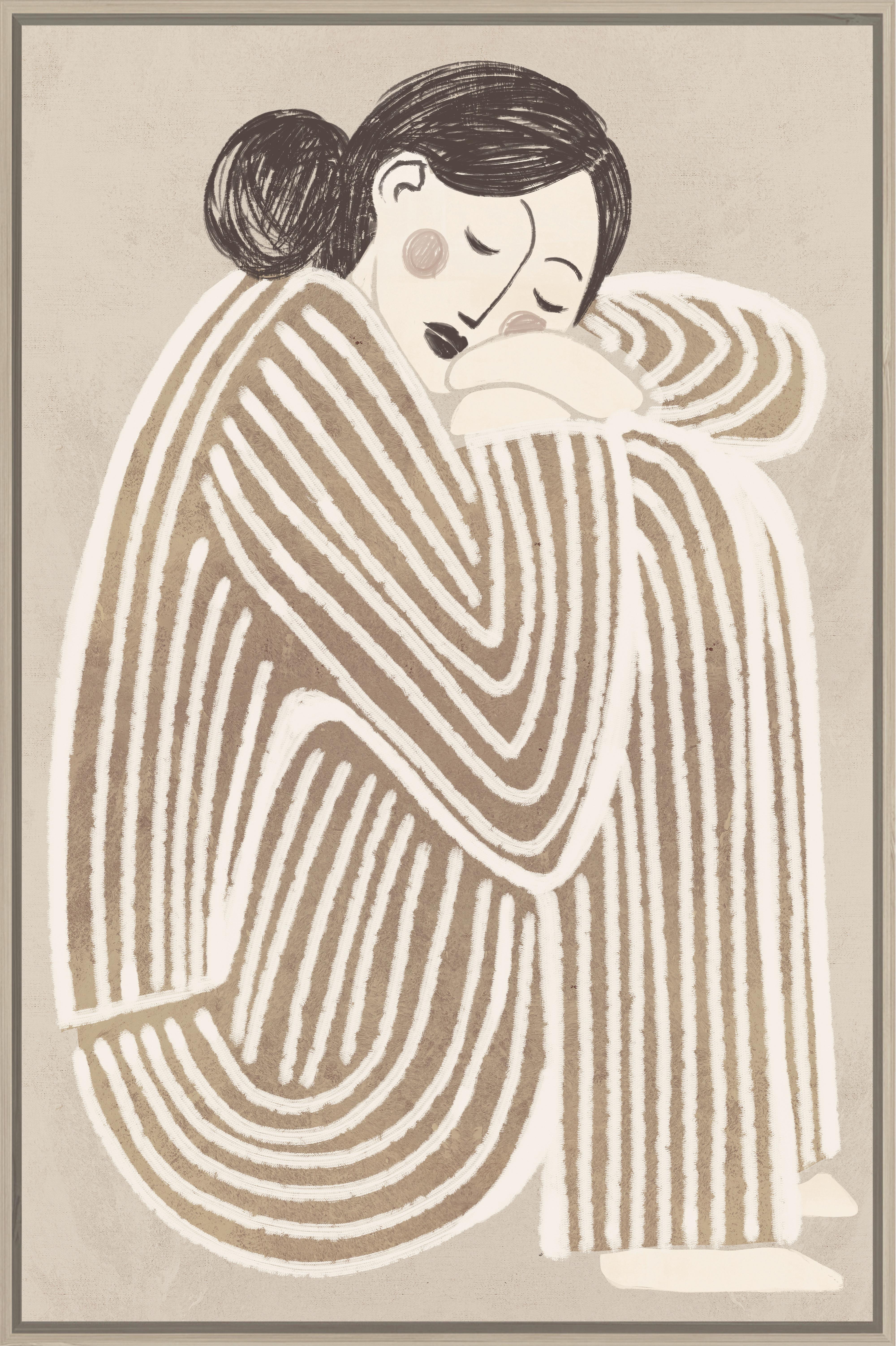 Keilrahmenbild Lotta ca. 60x90cm - Beige/Schwarz, MODERN, Holzwerkstoff/Kunststoff (60/90cm) - Premium Living