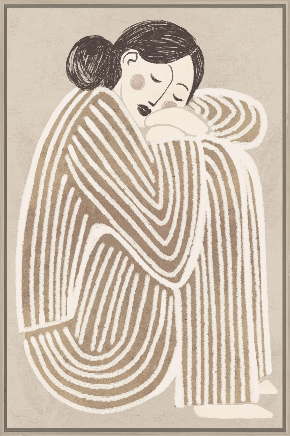 Keilrahmenbild Lotta ca. 60x90cm - Beige/Schwarz, MODERN, Holzwerkstoff/Kunststoff (60/90cm) - Premium Living