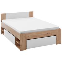 Bett Azurro 2-120 Weiß/Eiche Artisan - Eiche Artisan/Weiß, MODERN, Holzwerkstoff (120/200cm) - Mömax