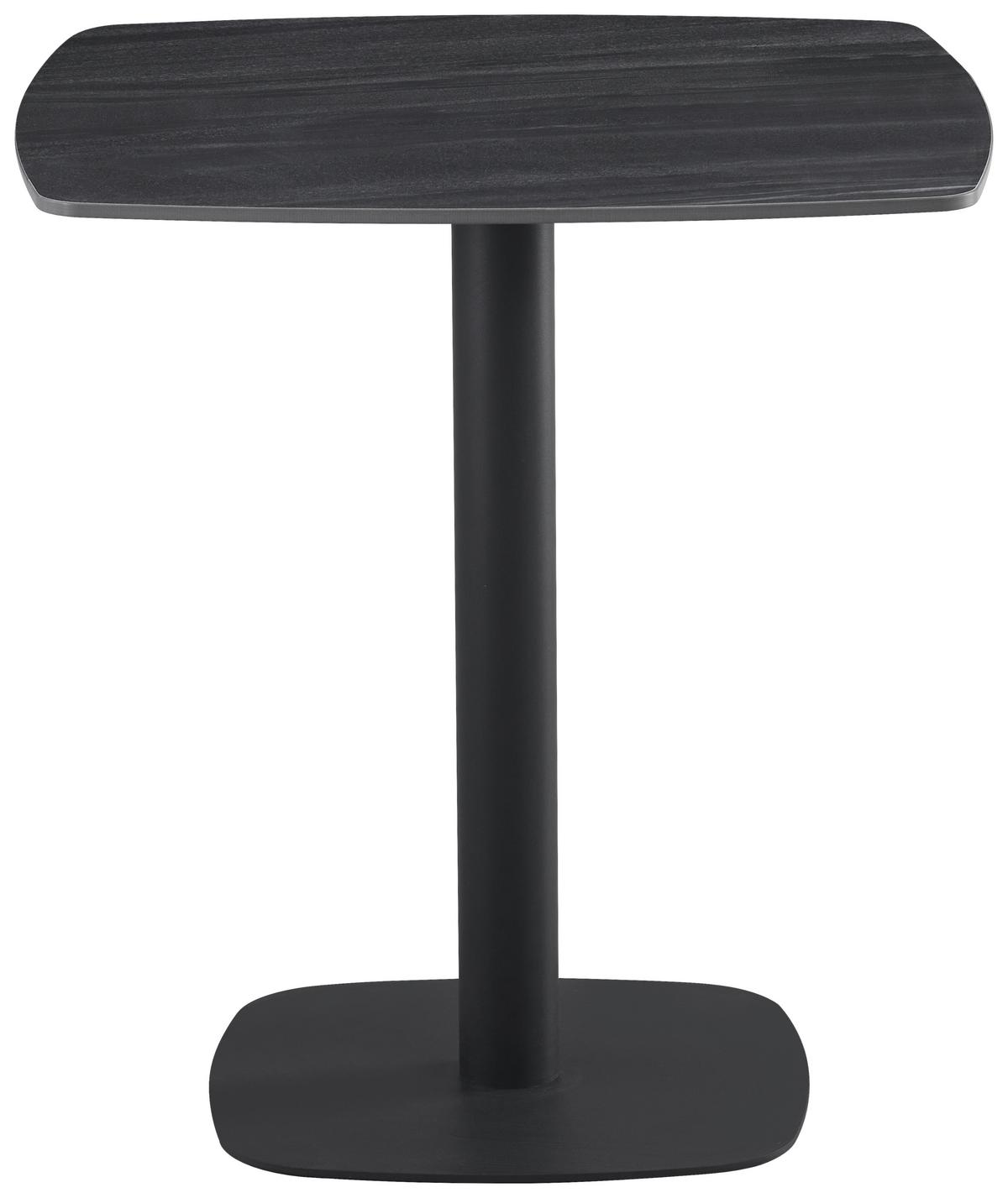 Bisztró Asztal Sam - fekete, Design, fém/kerámia (70/70/75cm) - Mömax