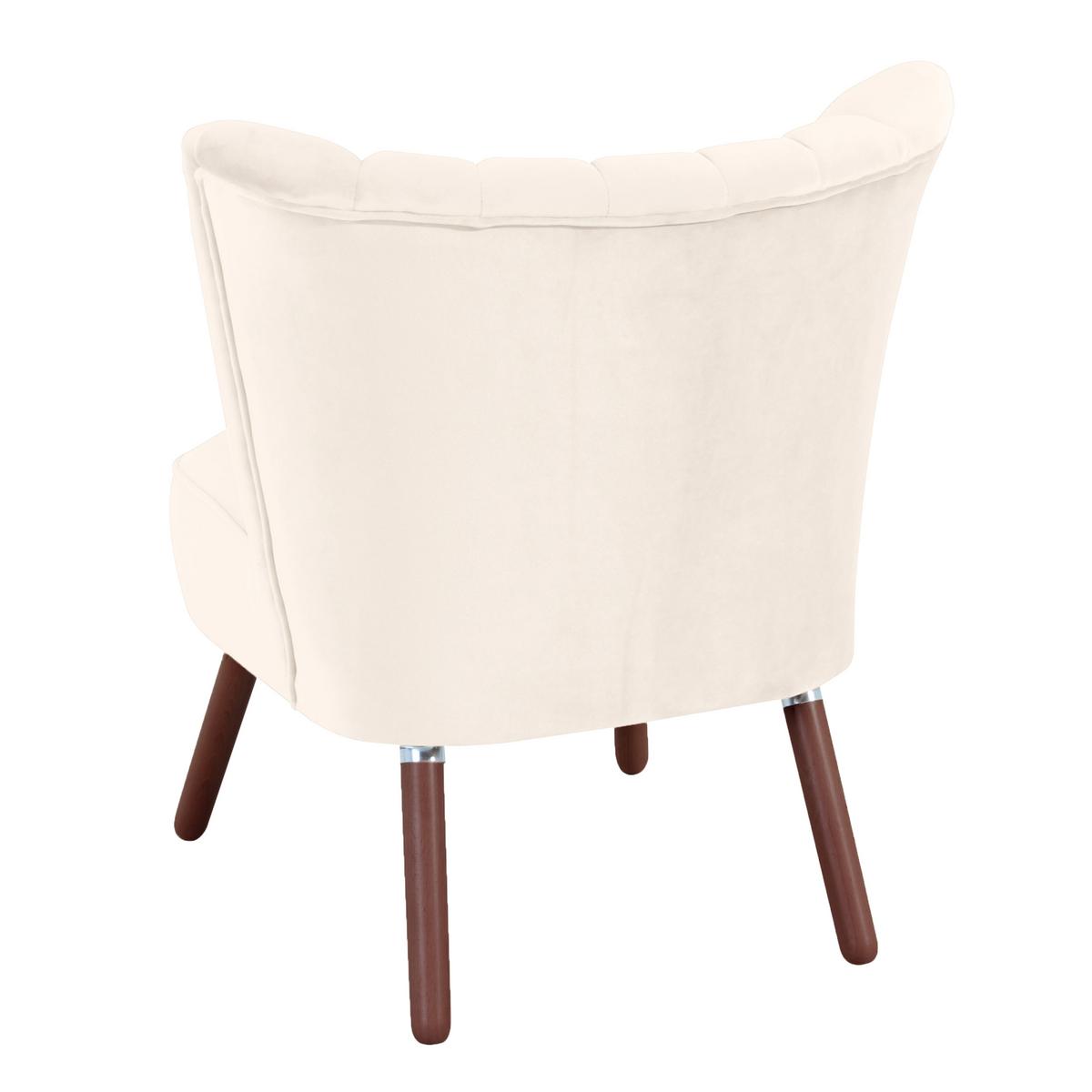 SESSEL ALESSANDRO - Nussbaumfarben/Creme, Design, Holz/Textil (70/80/66cm) - Max Winzer